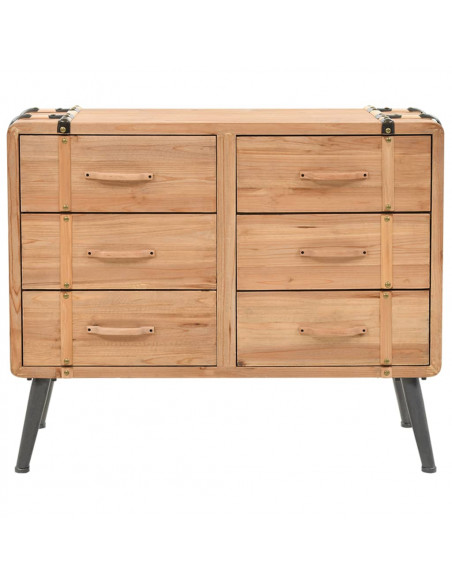 Cassettiera in Legno Massello di Abete 91x35x73 cm