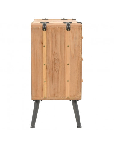 Cassettiera in Legno Massello di Abete 91x35x73 cm