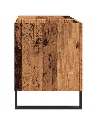 Mobile Porta Dischi Legno Antico 84,5x38x48cm Legno Multistrato