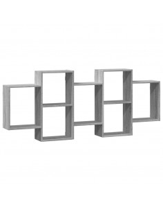 Mensola a Muro Grigio Sonoma 159x18x65 cm in Truciolato 2