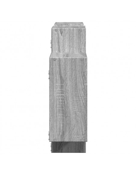 Mensola a Muro Grigio Sonoma 159x18x65 cm in Truciolato
