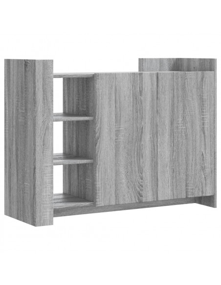 Credenza Grigio Sonoma 100x35x75 cm in Legno Multistrato