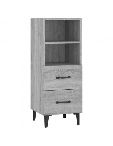 Credenza Grigio Sonoma 34,5x34x90 cm in Legno Multistrato