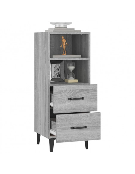 Credenza Grigio Sonoma 34,5x34x90 cm in Legno Multistrato
