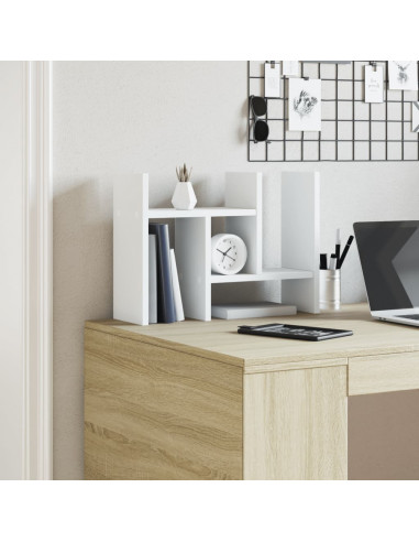 Organizer Scrivania Bianco 34,5x15,5x35,5 cm Legno Multistrato