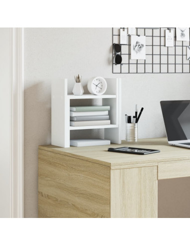 Organizer Scrivania Bianco 34,5x15,5x35,5 cm Legno Multistrato
