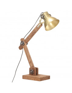 Lampada da Scrivania Industriale Ottone Rotonda 58x18x90 cm E27 2