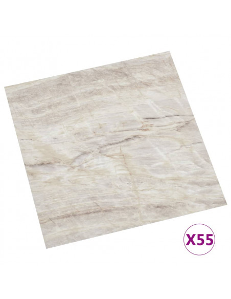Listoni per Pavimenti Autoadesivi 55 pz in PVC 5,11 m² Beige