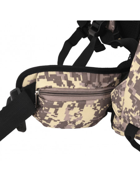 Zaino da Trekking Cammello Mimetico 80 L in Tessuto Oxford