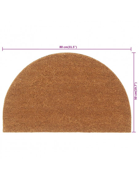 Zerbino Naturale Mezzo Rotondo 50x80 cm Fibra di Cocco