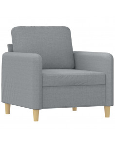 Poltrona Grigio Chiaro 60 cm in Tessuto 2