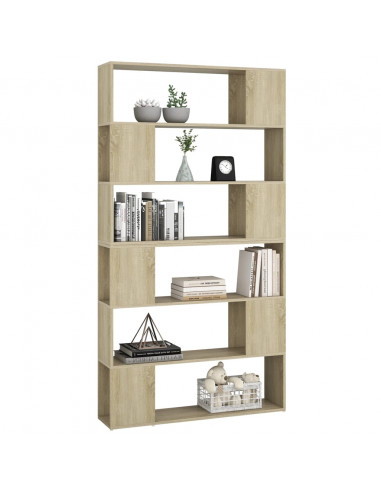 Libreria/Divisorio Rovere Sonoma 100x24x188 cm