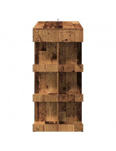 Tavolo Bar con Ripiani Legno Antico 100x50x101,5 cm Truciolato