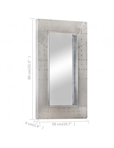Specchio Stile Aviatore 80x50 cm in Metallo
