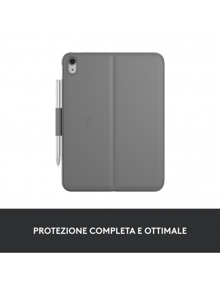 Logitech Slim Folio QWERTY Italiano Bluetooth Grigio