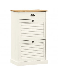 Scarpiera VIGO 60x35x96 cm in Legno Massello di Pino Bianco 2