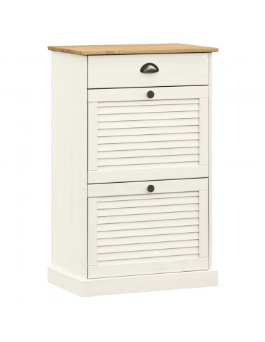 Scarpiera VIGO 60x35x96 cm in Legno Massello di Pino Bianco