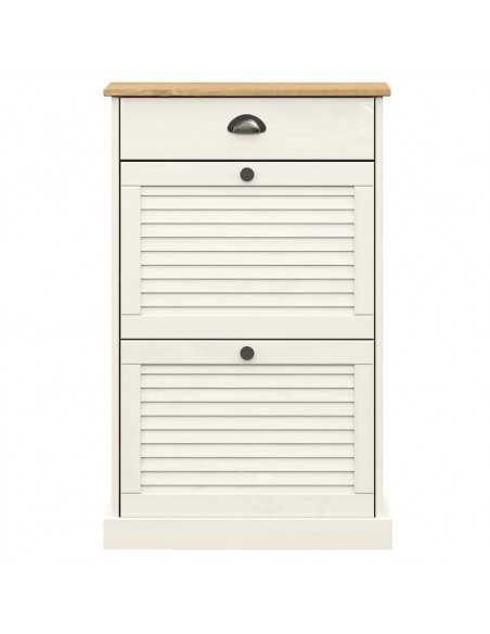 Scarpiera VIGO 60x35x96 cm in Legno Massello di Pino Bianco