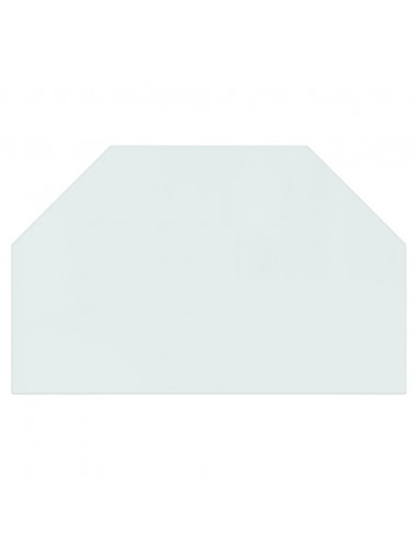 Lastra in Vetro per Caminetto Esagonale 80x50 cm