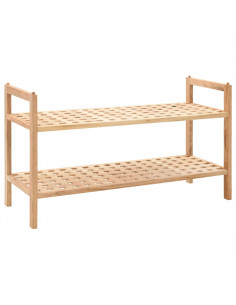 Scarpiera in Legno Massello di Noce 69x26x40 cm 2