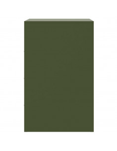 Comodini 2 pz Verde Oliva 34,5x39x62 cm in Acciaio 2