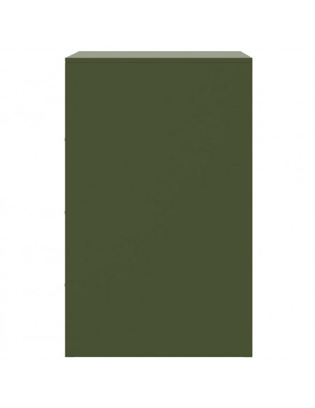 Comodini 2 pz Verde Oliva 34,5x39x62 cm in Acciaio
