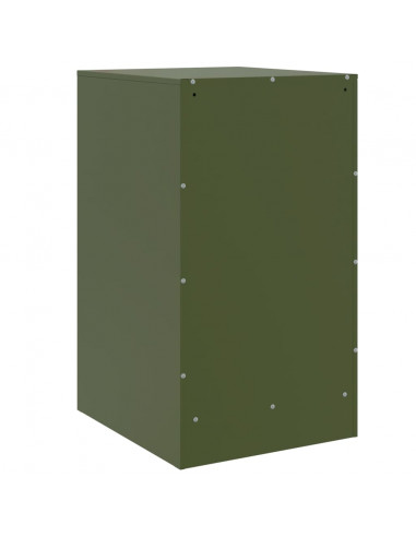 Comodini 2 pz Verde Oliva 34,5x39x62 cm in Acciaio