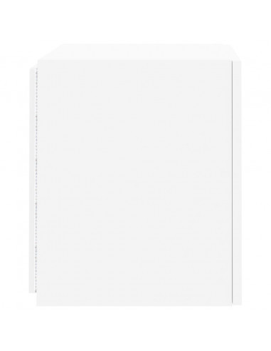 Mobile TV a Parete con Luci LED Bianco 40,5x35x40 cm