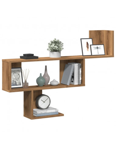 Scaffale a Parete Nero 100x15x70 cm in Truciolato