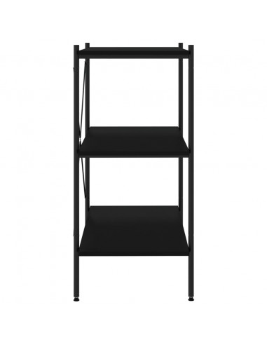 Scaffale con 3 Mensole Nero 80x40x92 cm