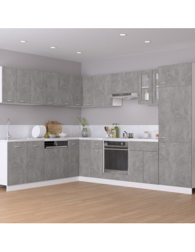 Mobile Angolare Grigio Cemento 75,5x75,5x80,5 cm in Multistrato