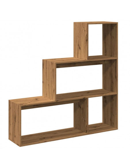 Libreria 3Ripiani Rovere Artigianale 123x29x123cm in Truciolato