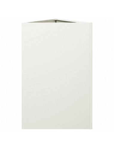 Fioriere 2 pz Bianche Triangolari 50x43x75 cm in Acciaio