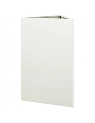 Fioriere 2 pz Bianche Triangolari 50x43x75 cm in Acciaio