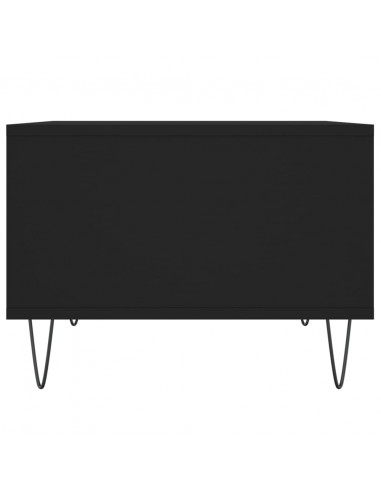 Tavolino da Salotto Nero 60x50x36,5 cm in Legno Multistrato