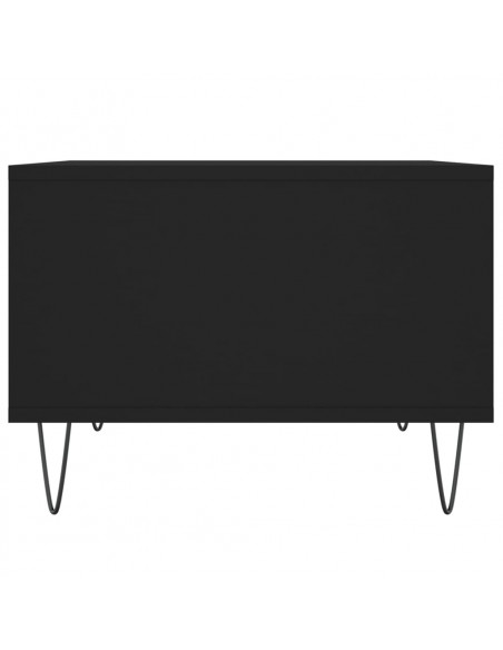 Tavolino da Salotto Nero 60x50x36,5 cm in Legno Multistrato