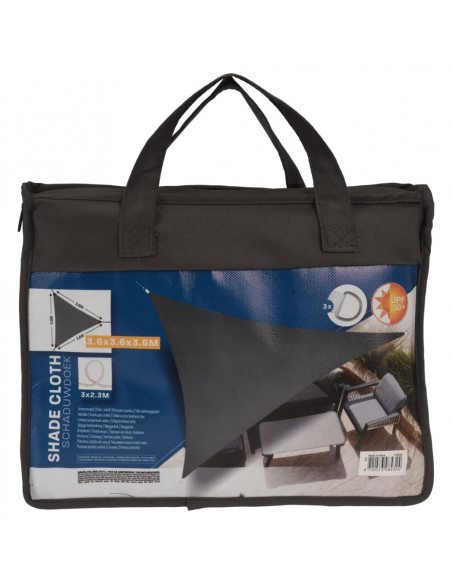 ProGarden Vela Parasole 3,6x3,6x3,6 m Grigia a Triangolo