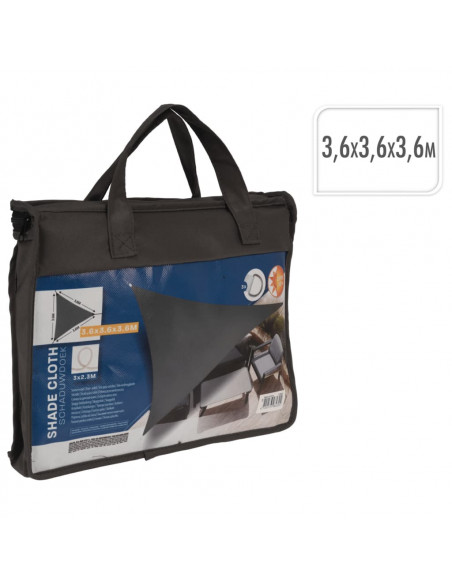ProGarden Vela Parasole 3,6x3,6x3,6 m Grigia a Triangolo