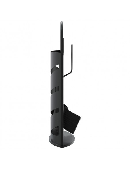 Set Attrezzi per Caminetto 5 pz 23x15x66 cm in Acciaio