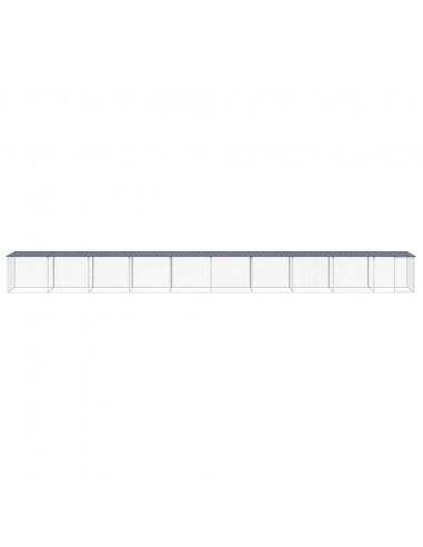 Gabbia Polli con Tetto Antracite 1003x98x90 cm Acciaio Zincato