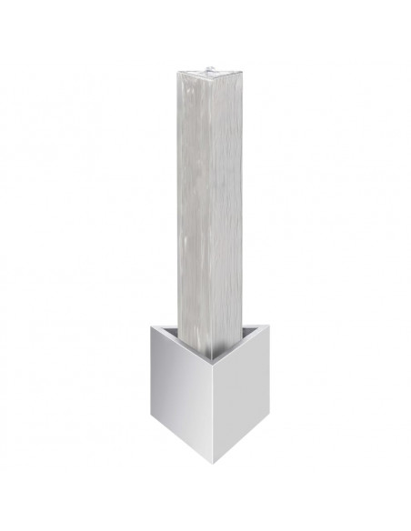 Fontana da Giardino Argento 37,7x32,6x110 cm in Acciaio Inox
