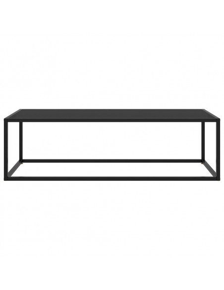 Tavolino da Salotto Nero con Vetro Nero 120x50x35 cm