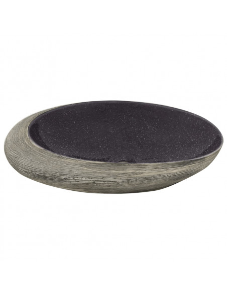 Lavabo da Appoggio Viola e Grigio Ovale 59x40x14 cm Ceramica