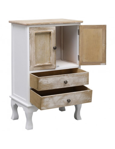 Cassettiera Bianca 50x30x80 cm in Legno