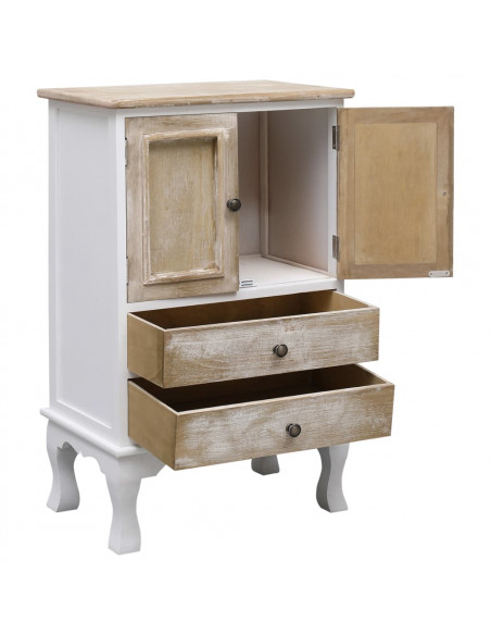 Cassettiera Bianca 50x30x80 cm in Legno