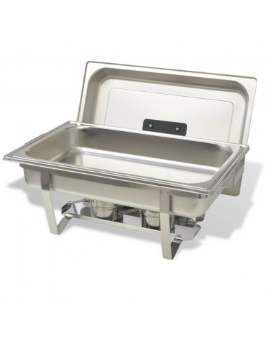 Set 4 pz Teglie Scaldavivande in Acciaio Inossidabile