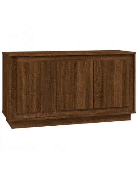 Credenza Rovere Marrone 102x35x55 cm in Legno Multistrato