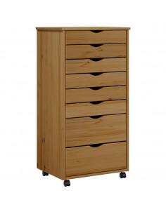 Armadietto Rotante con Cassetti MOSS Miele Legno Massello Pino 2