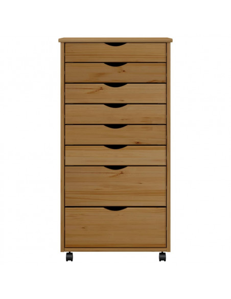 Armadietto Rotante con Cassetti MOSS Miele Legno Massello Pino