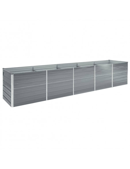 Letto Rialzato in Acciaio Zincato 400x80x45 cm Grigio